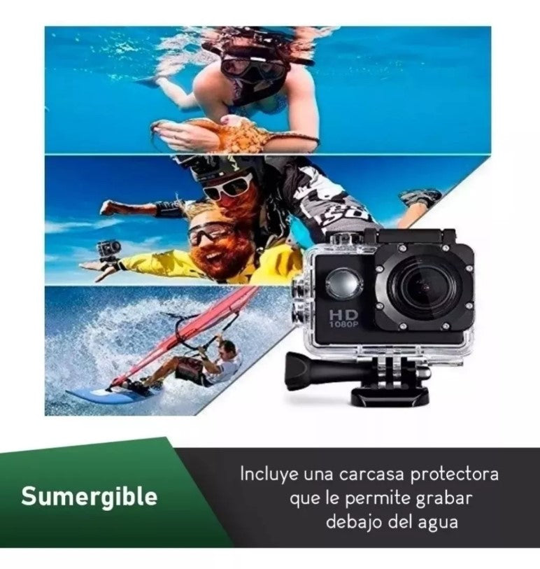 Camara Deportiva sumergible full hd